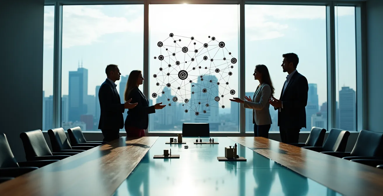 Vision stratégique de l'expansion d'une entreprise de nettoyage avec carte du Canada en arrière-plan