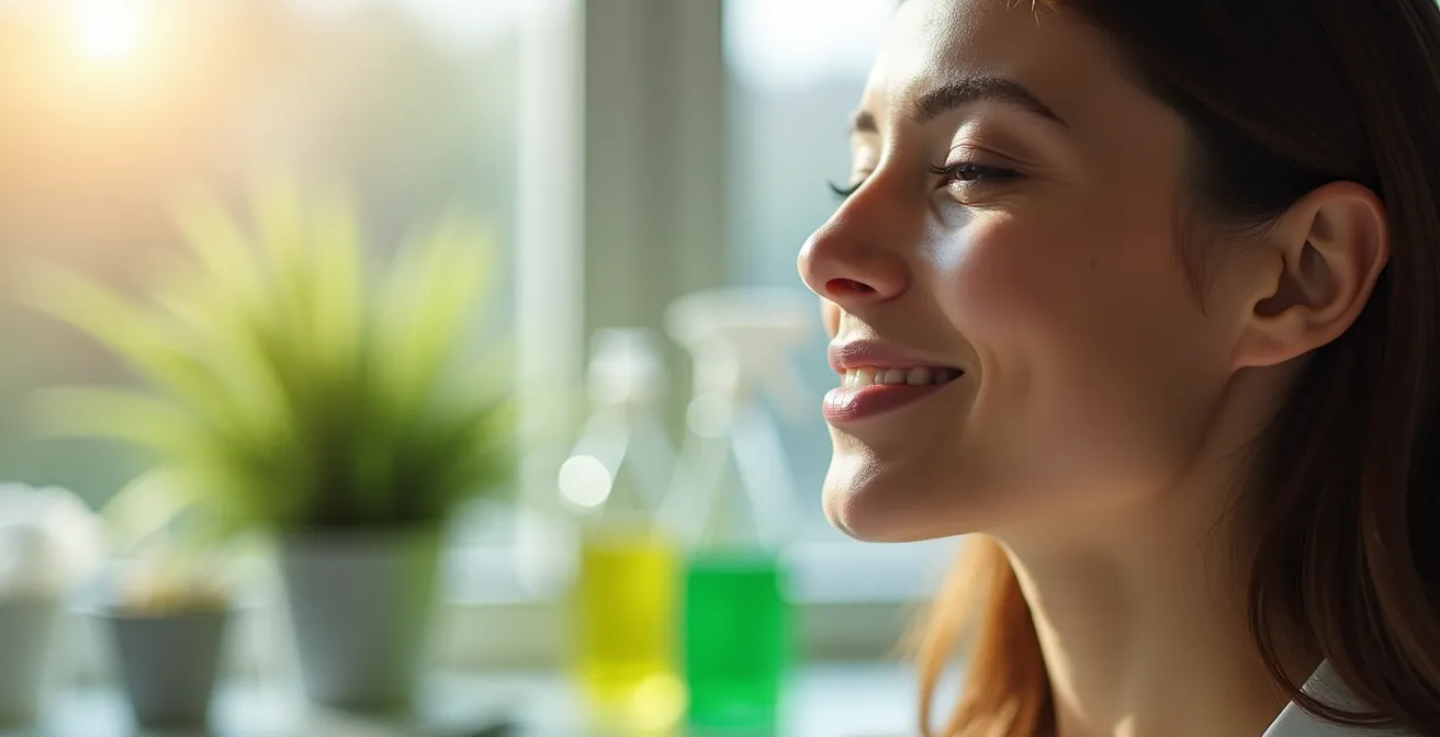 Bureau moderne avec plantes vertes et système de ventilation naturelle