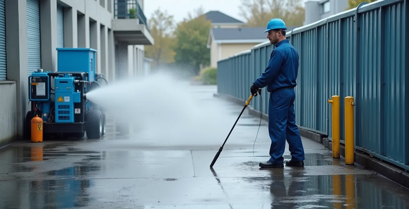 Système professionnel de filtration et récupération d'eau sur chantier de nettoyage