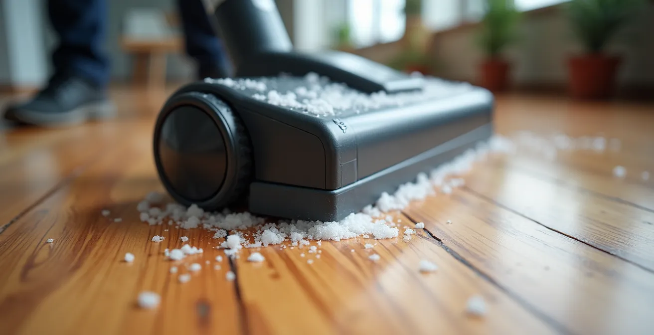 Technique d'entretien professionnel sur plancher de bois franc commercial