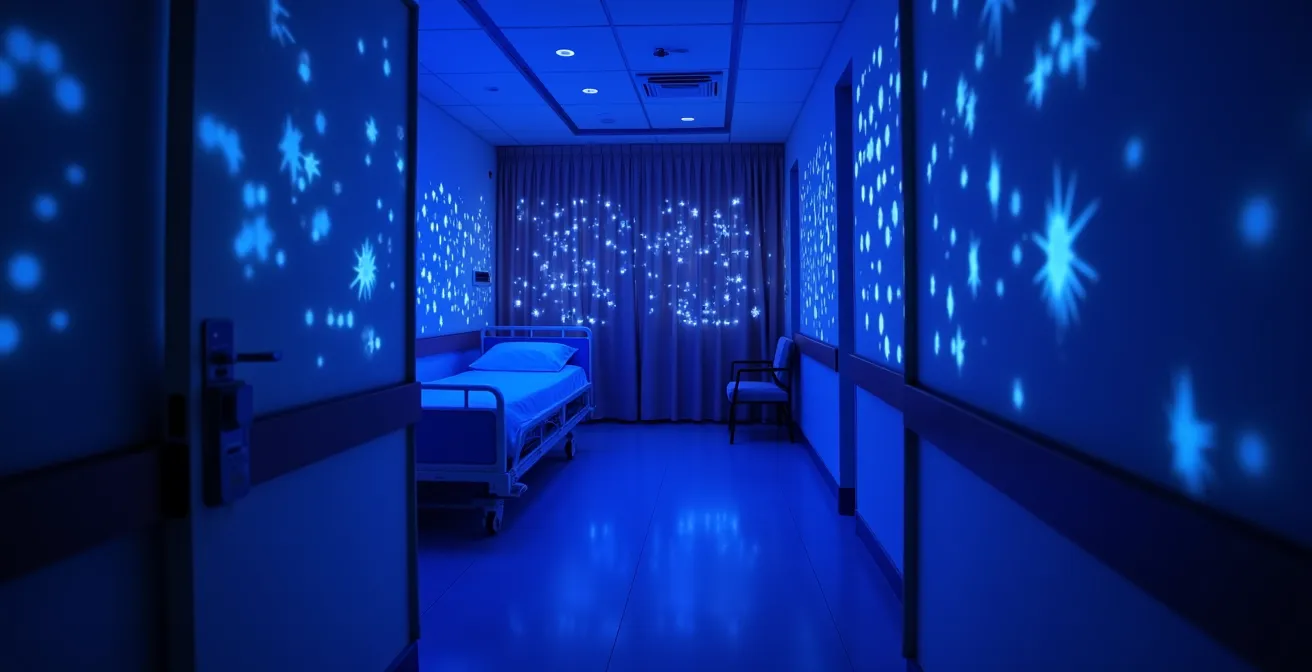 Validation du nettoyage hospitalier par traçage fluorescent sous lumière UV